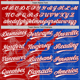 Custom Graffiti Pattern White Thunder Blue-Red 3D Scratch Two-Button Unisex Softball Jersey