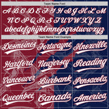 Custom Graffiti Pattern White Navy-Crimson 3D Scratch Two-Button Unisex Softball Jersey