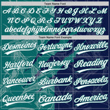 Custom Graffiti Pattern White Navy-Teal 3D Scratch Two-Button Unisex Softball Jersey