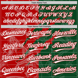 Custom Graffiti Pattern White Green-Red 3D Scratch Two-Button Unisex Softball Jersey