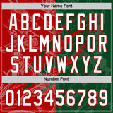 Custom Graffiti Pattern White Green-Red 3D Scratch Two-Button Unisex Softball Jersey