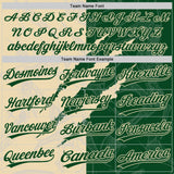 Custom Graffiti Pattern Green-Cream 3D Scratch Two-Button Unisex Softball Jersey