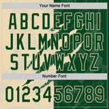 Custom Graffiti Pattern Green-Cream 3D Scratch Two-Button Unisex Softball Jersey