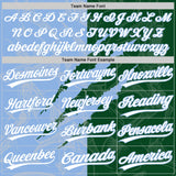 Custom Graffiti Pattern White Kelly Green-Light Blue 3D Scratch Two-Button Unisex Softball Jersey