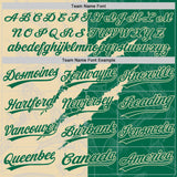 Custom Graffiti Pattern Kelly Green-Cream 3D Scratch Two-Button Unisex Softball Jersey