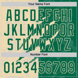 Custom Graffiti Pattern Kelly Green-Cream 3D Scratch Two-Button Unisex Softball Jersey