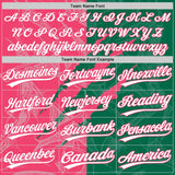 Custom Graffiti Pattern White Kelly Green-Neon Pink 3D Scratch Two-Button Unisex Softball Jersey