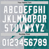 Custom Graffiti Pattern White Teal-Gray 3D Scratch Two-Button Unisex Softball Jersey