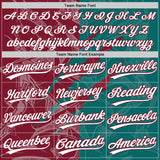 Custom Graffiti Pattern White Teal-Crimson 3D Scratch Two-Button Unisex Softball Jersey