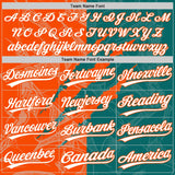 Custom Graffiti Pattern White Teal-Orange 3D Scratch Two-Button Unisex Softball Jersey