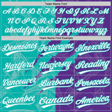 Custom Graffiti Pattern White Purple-Aqua 3D Scratch Two-Button Unisex Softball Jersey