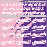 Custom Graffiti Pattern White Purple-Light Pink 3D Scratch Two-Button Unisex Softball Jersey