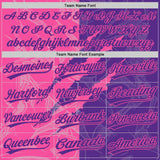 Custom Graffiti Pattern Purple-Pink 3D Scratch Two-Button Unisex Softball Jersey