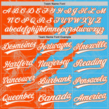 Custom Graffiti Pattern White Sky Blue-Orange 3D Scratch Two-Button Unisex Softball Jersey