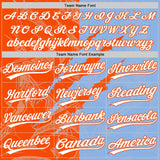 Custom Graffiti Pattern White Light Blue-Orange 3D Scratch Two-Button Unisex Softball Jersey