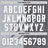 Custom Graffiti Pattern White Steel Gray-Gray 3D Scratch Two-Button Unisex Softball Jersey