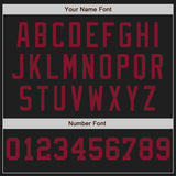 Custom Black Cream-Crimson Pinstripe Authentic Split Fashion Baseball Jersey