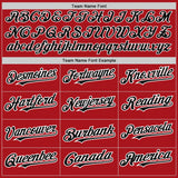 Custom Red White-Black Pinstripe Authentic Split Fashion Baseball Jersey