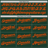 Custom Green White-Orange Pinstripe Authentic Split Fashion Baseball Jersey