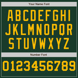 Custom Green White-Gold Pinstripe Authentic Split Fashion Baseball Jersey