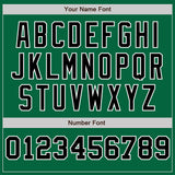 Custom Kelly Green White-Black Pinstripe Authentic Split Fashion Baseball Jersey