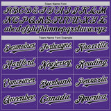 Custom Purple Gray-Black Pinstripe Authentic Split Fashion Baseball Jersey