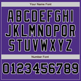 Custom Purple Gray-Black Pinstripe Authentic Split Fashion Baseball Jersey