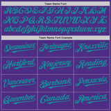 Custom Purple White-Teal Pinstripe Authentic Split Fashion Baseball Jersey