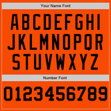 Custom Orange White-Black Pinstripe Authentic Split Fashion Baseball Jersey