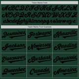 Custom Green Black-White Authentic Split Fashion Baseball Jersey