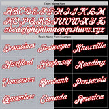 Custom Black Red-Gray Split Fashion Performance T-Shirt