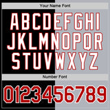 Custom Black Red-Gray Split Fashion Performance T-Shirt