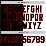 Custom Black White-Red Split Fashion Performance T-Shirt