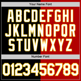 Custom Black Red-Yellow Split Fashion Performance T-Shirt