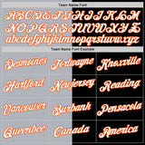 Custom Black Orange-Gray Split Fashion Performance T-Shirt