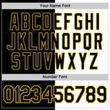 Custom Black White-Yellow Split Fashion Performance T-Shirt