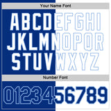 Custom Royal White-Light Blue Split Fashion Performance T-Shirt