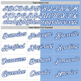 Custom Light Blue White-Royal Split Fashion Performance T-Shirt