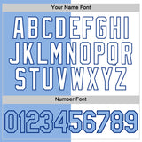 Custom Light Blue White-Royal Split Fashion Performance T-Shirt