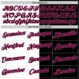 Custom Black White-Pink Split Fashion Performance T-Shirt