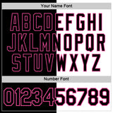 Custom Black White-Pink Split Fashion Performance T-Shirt