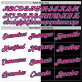 Custom Black Pink-Light Blue Split Fashion Performance T-Shirt