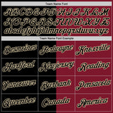 Custom Crimson Black-Cream Split Fashion Performance T-Shirt