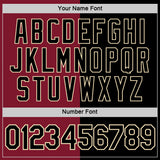 Custom Crimson Black-Cream Split Fashion Performance T-Shirt