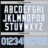 Custom Black Light Blue-Gray Split Fashion Performance T-Shirt