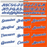 Custom Orange Royal-White Split Fashion Performance T-Shirt