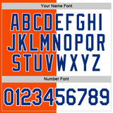 Custom Orange Royal-White Split Fashion Performance T-Shirt