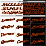 Custom Black White-Orange Split Fashion Performance T-Shirt