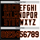 Custom Black White-Orange Split Fashion Performance T-Shirt