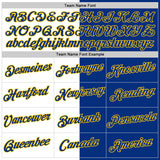 Custom Royal White-Yellow Split Fashion Performance T-Shirt